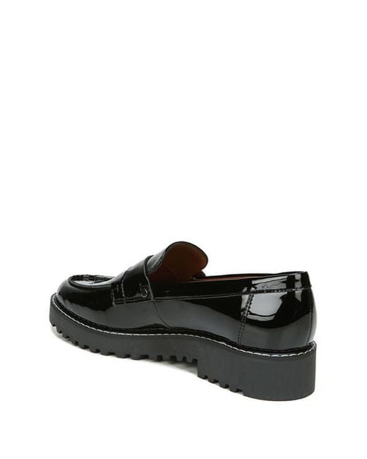 Franco Sarto Black Platform Penny Loafers