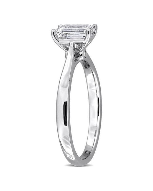 Created Forever Metallic Emerald Cut Lab-Grown Diamond Solitaire Ring