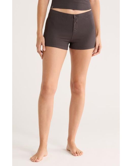 Barefoot Dreams Black Malibu Collection Boxer Shorts