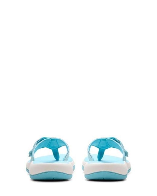 Clarks Blue Clarks Sunmaze Loop Thong Sandal