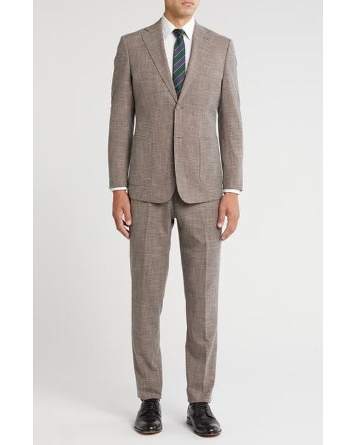 English Laundry Gray Two-Button Flat Front Suit for men
