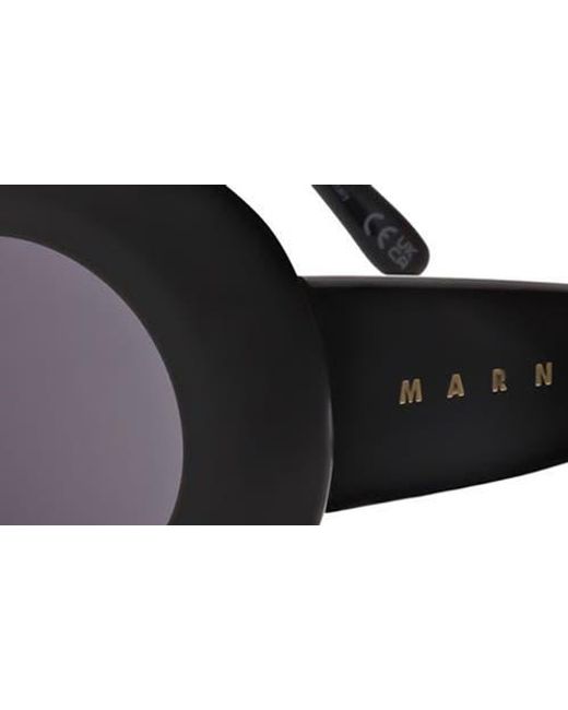 Marni Black 58Mm Round Sunglasses