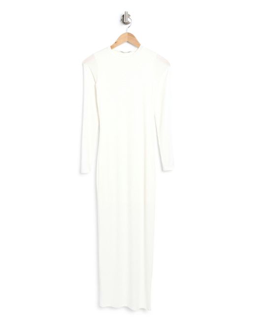 Velvet Torch White Long Sleeve Maxi Dress