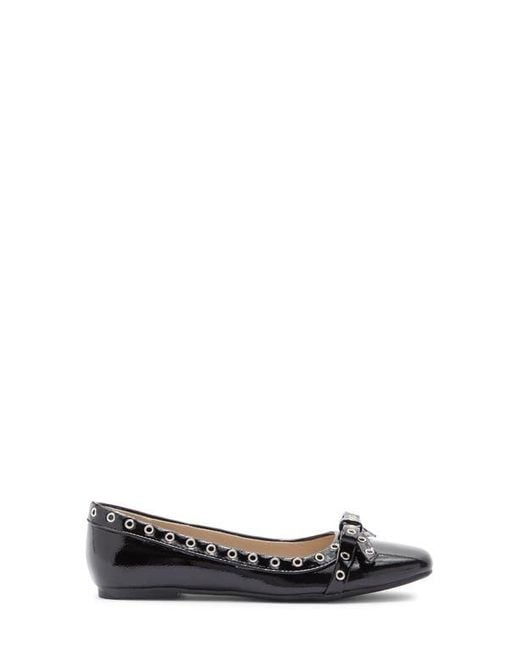 Rachel Roy White Blink Grommet Bow Flat
