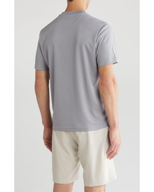 PGA TOUR Gray Short Sleeve Henley Shirt for men