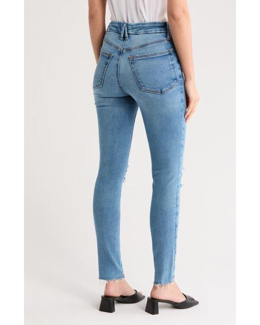 GOOD AMERICAN Blue Good Legs Baby Step Skinny Jeans