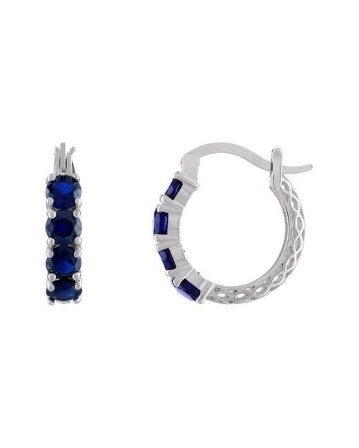 FZN Blue Filigree Hoop Earrings