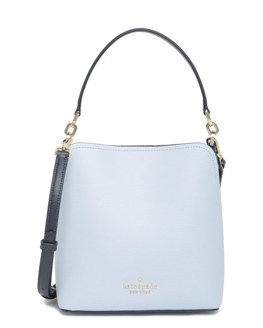 Kate Spade Blue Darcy Small Leather Bucket Bag