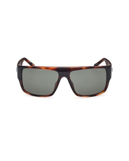 Guess Gray Rectangular Sunglasses for men