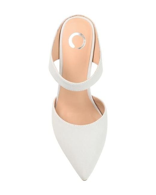 Journee Collection White Pointed-Toe Slip-On Pumps