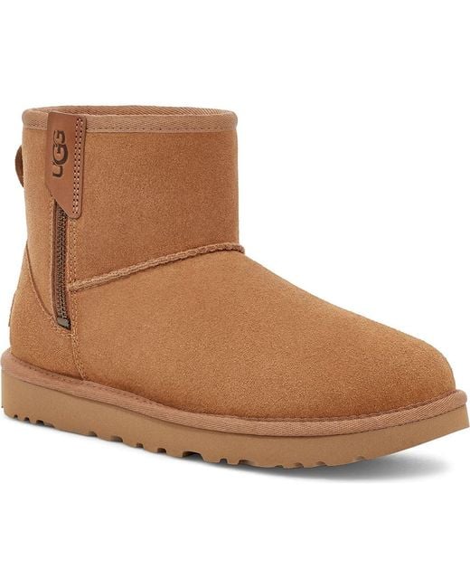 Ugg Brown Classic Mini Bailey Zip Boot