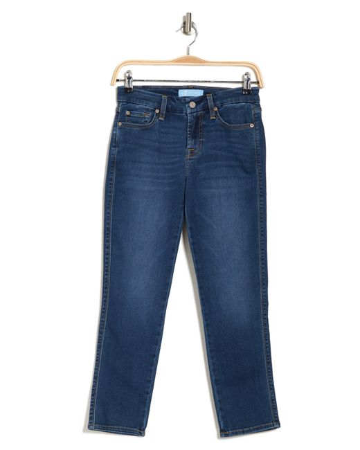Seven7 Kimmie Crop Skinny Jeans in Blue | Lyst