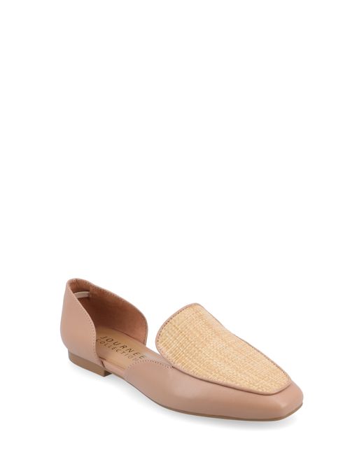 Journee Collection Natural Kennza Mixed Media Loafer