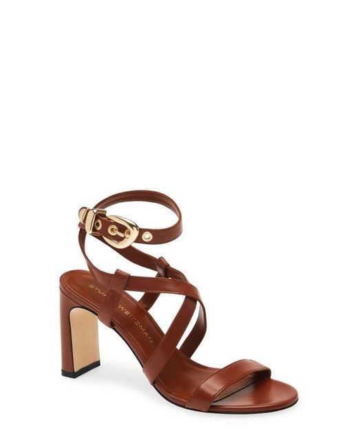 Stuart Weitzman Brown Maven Block 85 Sandal