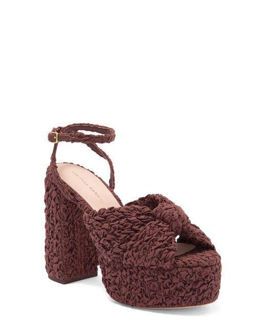 Loeffler Randall Roz Knot Ankle Strap Platform Sandal in Brown Lyst