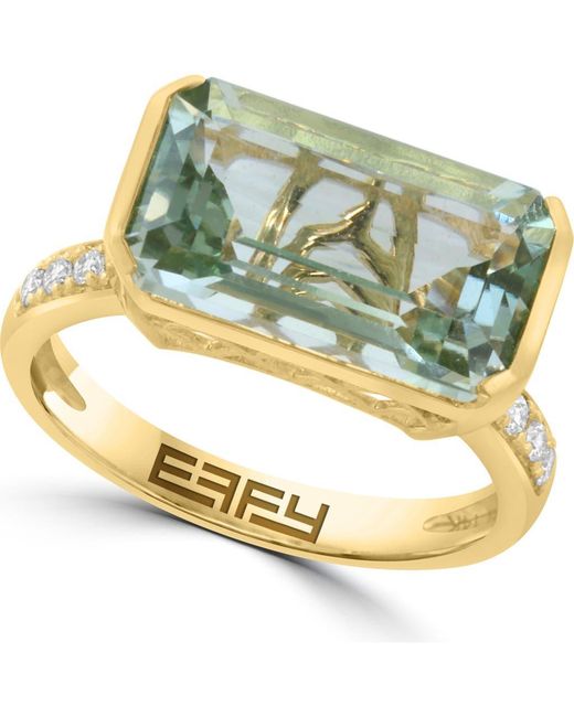 Effy Metallic Quartz & Diamond Ring