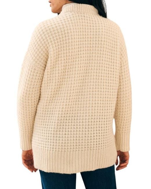 Faherty Brand Natural Frost Waffle Knit Cardigan