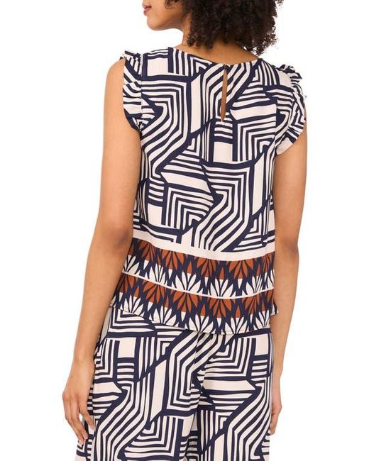 Halogen® Multicolor Ruffle Cap Sleeve Top