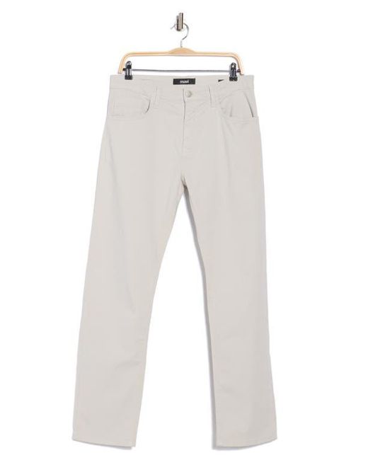 Mavi White Zach Straight Leg Twill Pants for men