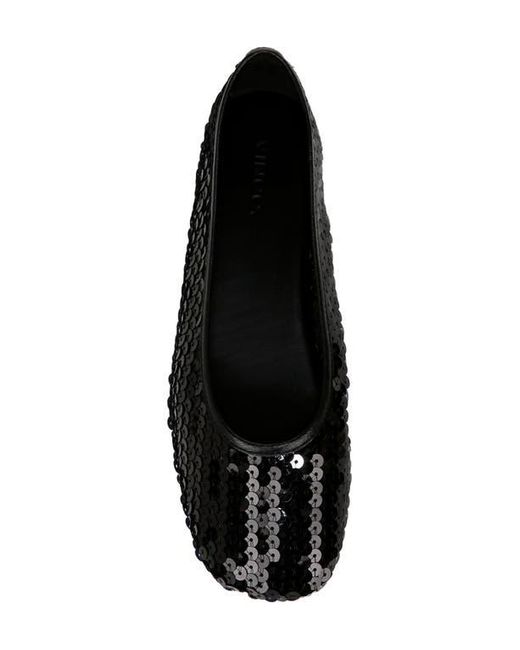 Vince Black Leah Sequin Ballet Flat