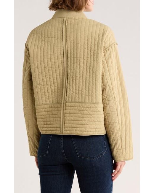 Rag & Bone Natural Bobbi Cropped Quilted Jacket