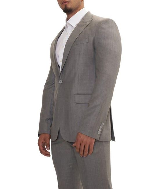 Ron Tomson Gray Super 120S Merino Wool Tuxedo for men
