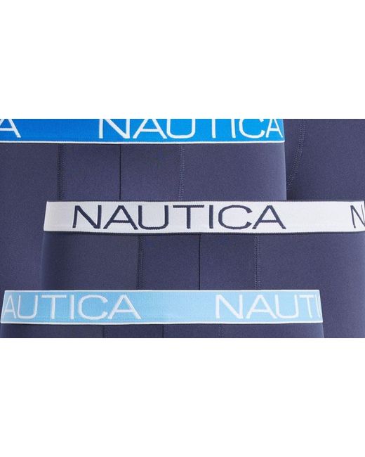 Nautica Blue 4-pack Micro Boxer Briefs for men