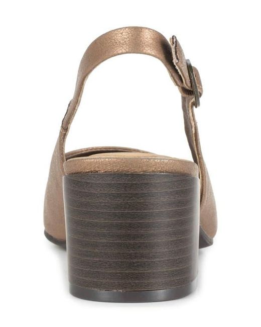 BareTraps Natural Ester Block Heel Slingback Pump