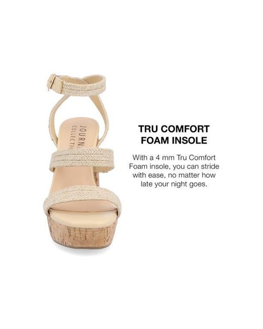Journee Collection Natural Tru Comfort Foam Sienne Platform Sandal