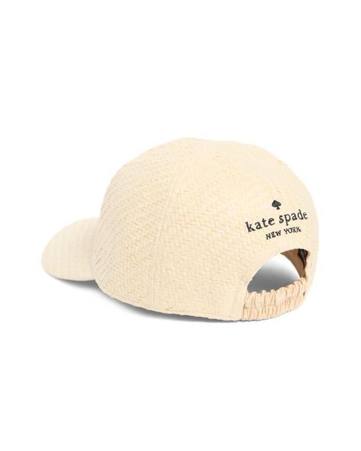 Kate Spade Straw Baseball Cap in Natural | Lyst display picture 2