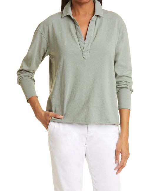 Frank & Eileen Popover Cotton Henley In Sage At Nordstrom Rack in Green
