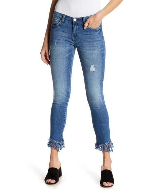 Fringe skinny jeans sales