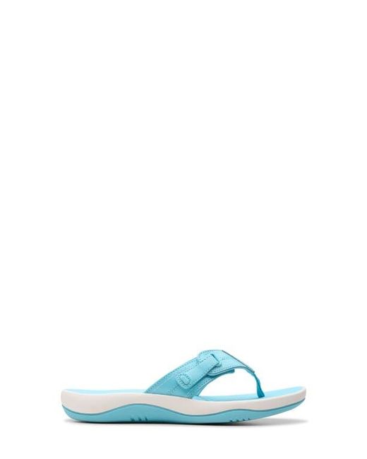 Clarks Blue Clarks Sunmaze Loop Thong Sandal