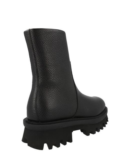 Ferragamo Black Klem Combat Boot
