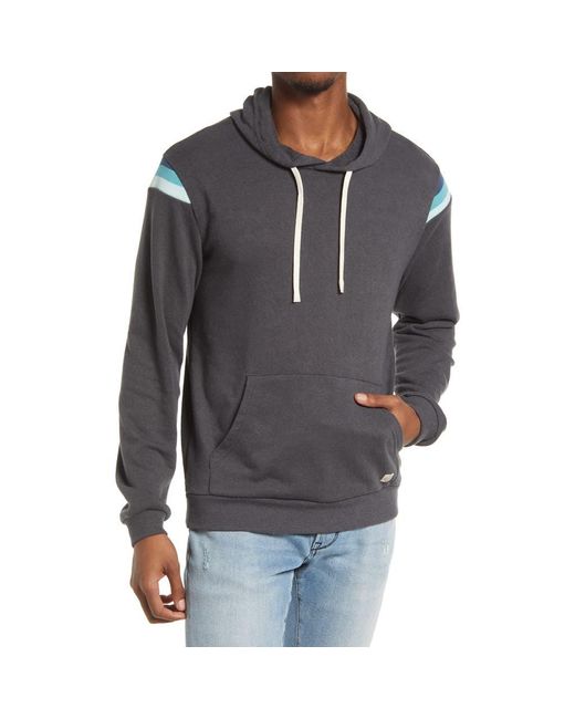 Marine Layer Striped Organic Cotton Pullover Hoodie in Gray for Men Lyst