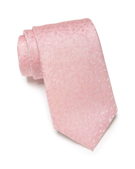 Calvin Klein Pink Sloan Floral Jacquard Tie for men