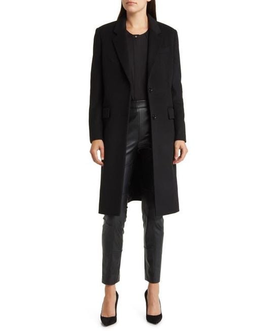 BOSS Women's Black Catara Virgin Wool & Cashmere Coat