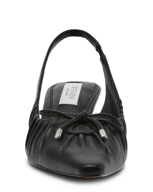 Steven New York Black Blume Pointed Toe Slingback Pump