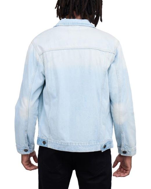 Xray Jeans Blue Slim Washed Denim Jacket for men