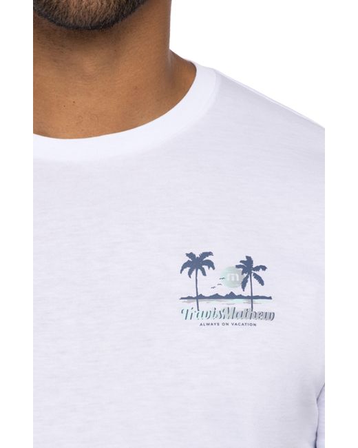 Travis Mathew White Resort Life Graphic T-shirt for men