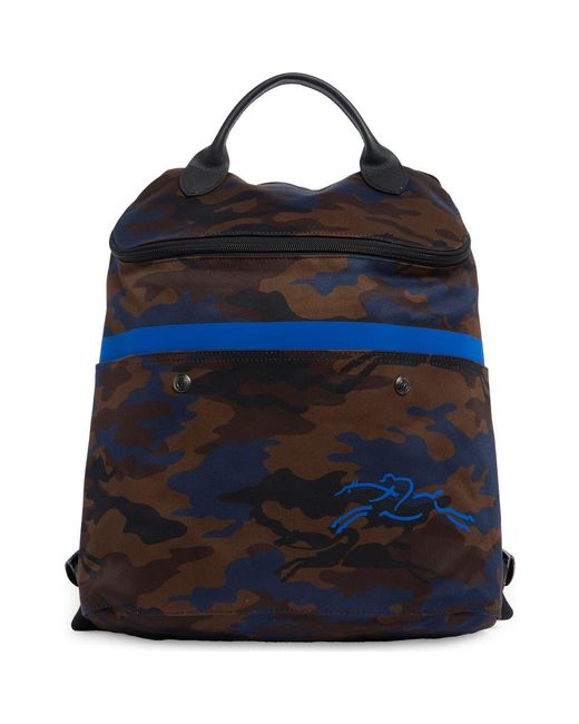 Longchamp Blue Gbn Camo Backpack