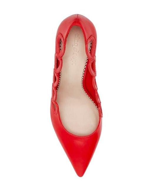 Cinq À Sept Red Margot Pointed Toe Pump