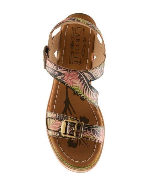 Spring Step Metallic Jess Platform Sandal