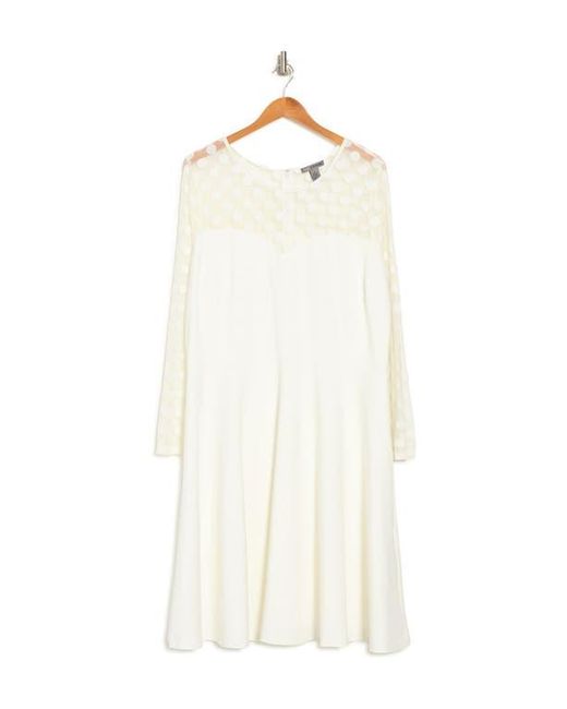 Love By Design White Mesh Sleeve Sweetheart Minidress