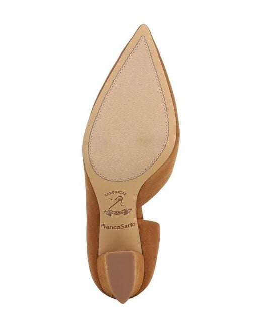 Franco Sarto Brown Clovis Half D'Orsay Pump
