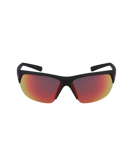 Nike Red Skylon Ace 69mm Rectangular Sunglasses for men