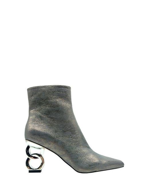 Ninety Union Gray Roxy Pebbled Ankle Boot