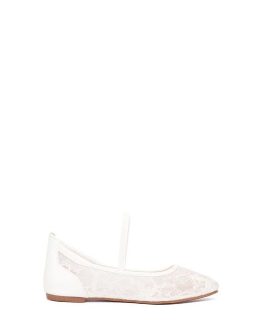 New York & Company White Lara Woven Ballet Flat