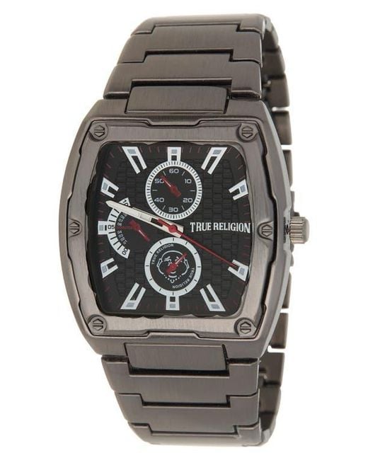 True Religion Gray Chronograph Bracelet Watch, 43Mm for men