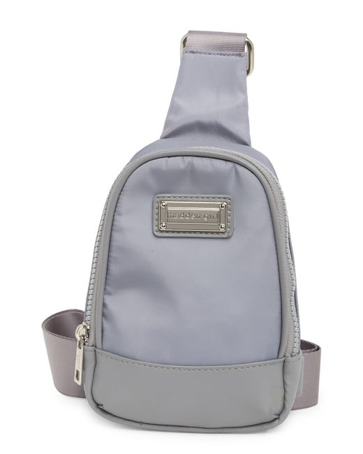 Madden Girl Gray Sling Bag With Removable Zip Pouch
